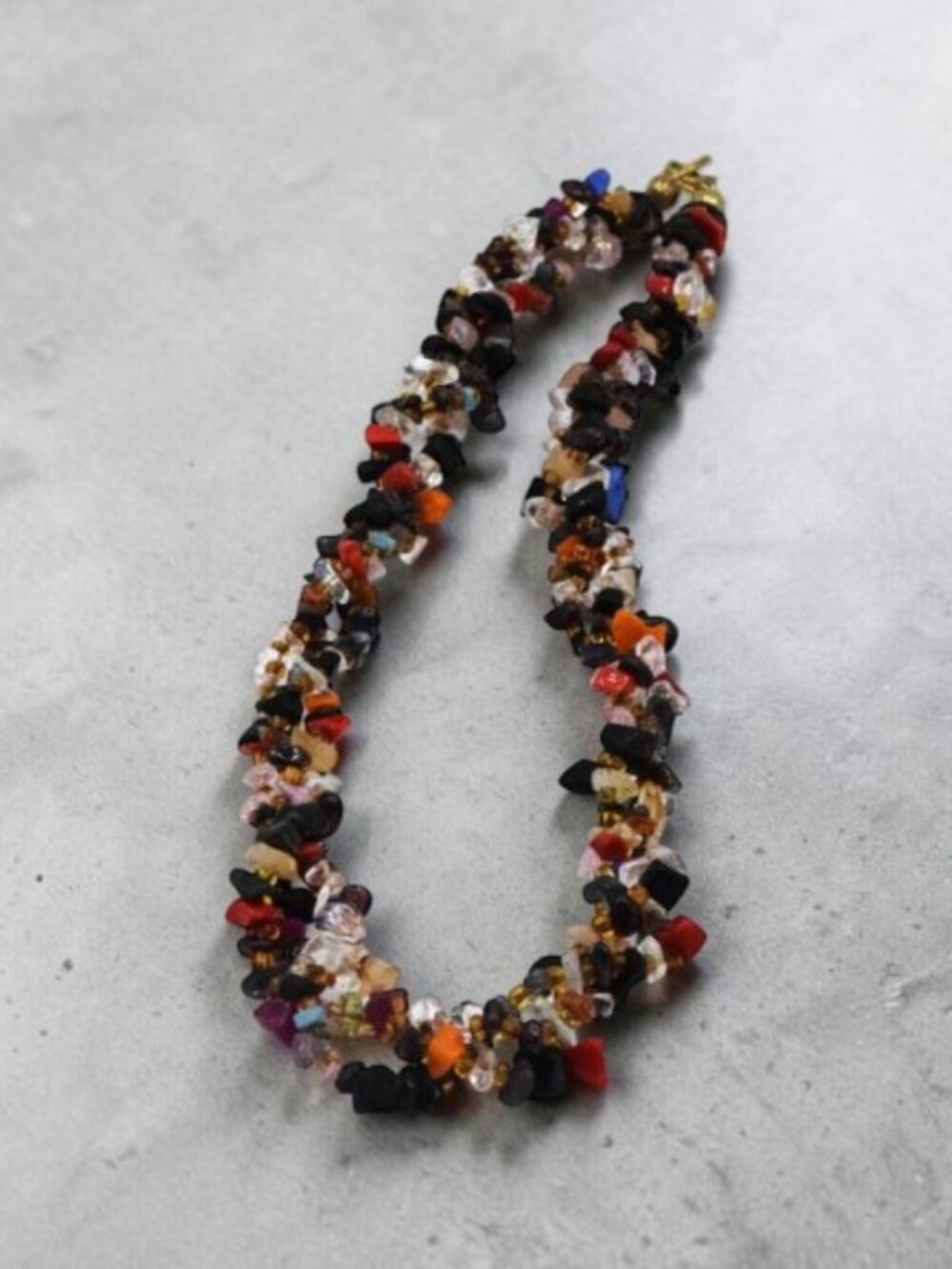 🌈 Multi Strand Genuine Gemstone Chip Necklace 🌈
